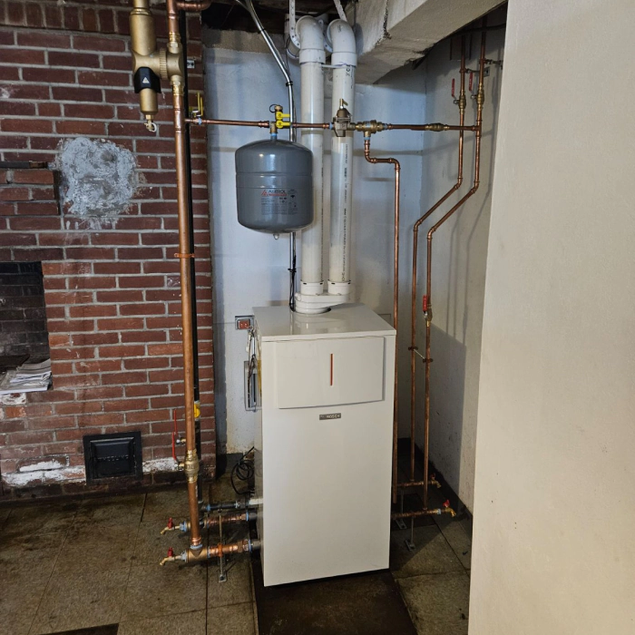 after oil to gas conversion bosch greenstar high effiency condensing gas fired boiler